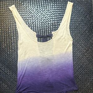 Lost Cream and Purple Ombre Tank Top